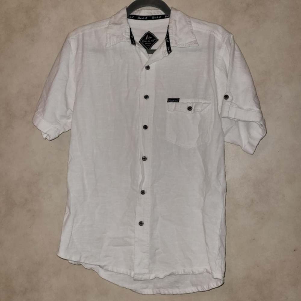 Blanc du Nil Premium Shirt Mens S‎ White Boating Marina Beach Nautical